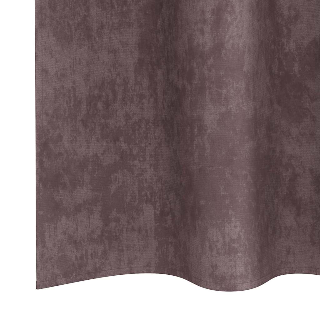 Curtain with Curtains 2 pcs Brown 225 x 140 cm Velvet